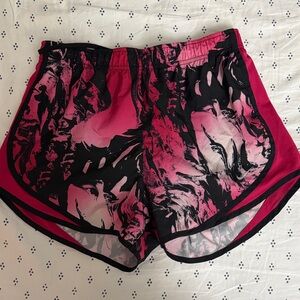 Nike Vibrant Pink and Black Athletic Shorts